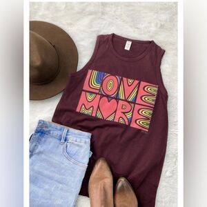 Love More Sleeveless Tshirt‎